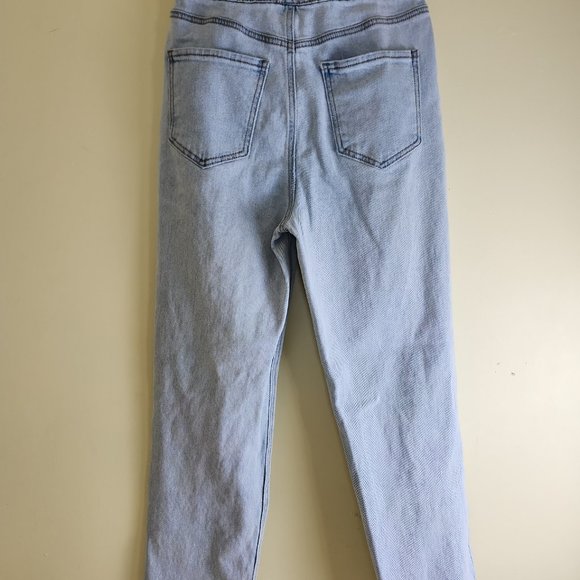 So Good for Life Junior Light Blue Straight Leg Jeans w/Waist Detail, Size 7/28W - Picture 3 of 14